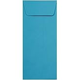 JAM PAPER #10 Policy Business Colored Envelopes - 4 1/8 x 9 1/2 - Blue Recycled - 50/Pack