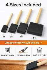 Rustins Poly Foam Brushes Professional Grade Paint Applicators view 3