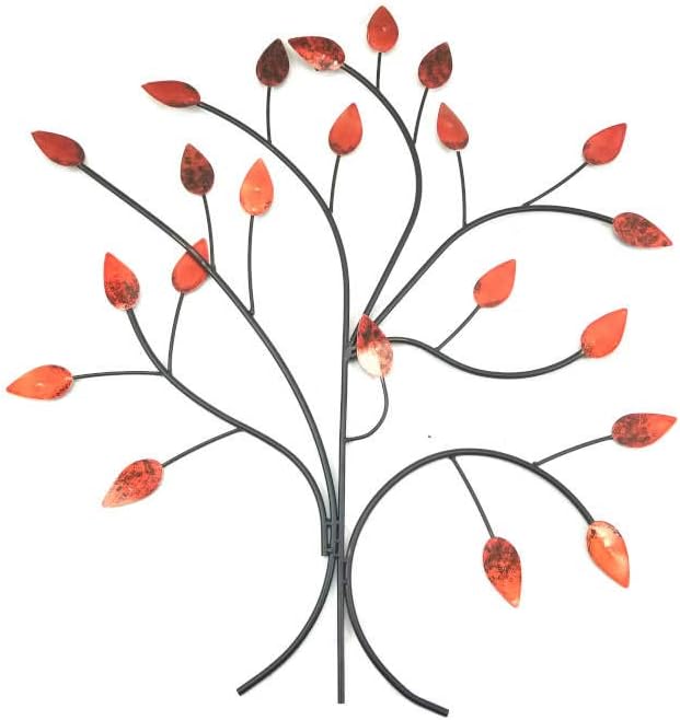 New - Contemporary Metal Wall Art Décor Sculpture - Large Fire Summer Tree Branch