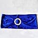Gold Fortune 50PCS Adjustable Wedding Chair Sashes with Buckle Slider - Stretch Spandex Elastic Bands for Reception, Bridal Shower Decor - Royal Blue Chair Bows (50 Count)