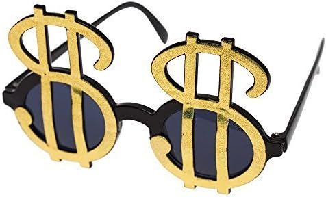 UniqueIndustries Gold Dollar Sign Sunglasses (Single)