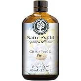Citrus Peel & Pine Fragrance Oil (60ml) for Diffusers, Soap Making, Candles, Lotion, Home Scents, Linen Spray, Bath Bombs, Sl