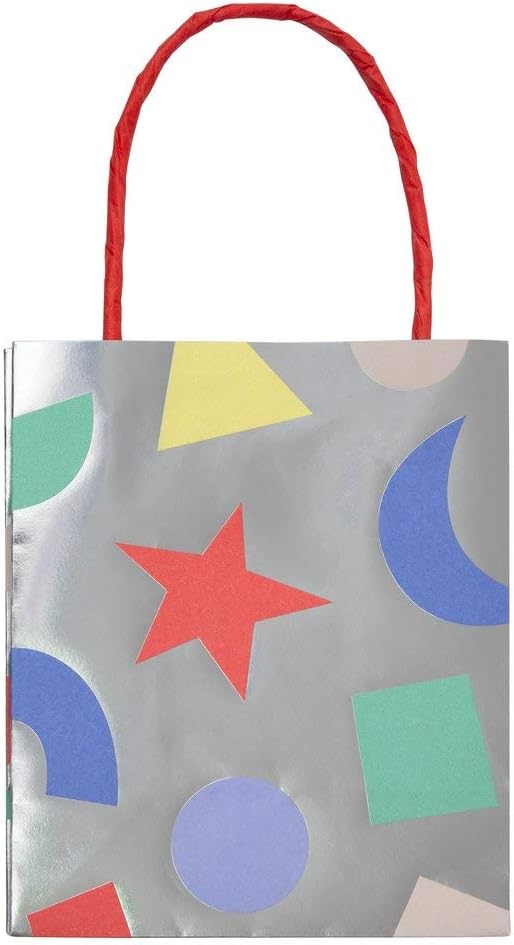 silver geometric bag