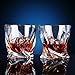 Helix Whiskey Glasses, Double Old Fashioned Rocks Glass - Set of 2 with Heavy Base, Lead-Free Crystal Clarity Fits Large Ice Cube - Barware Gift for Men - For Scotch Liquor, Irish Whisky, Bourbon
