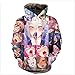 King Fury Hoodies Hoodies Sweatshirt Autumn Winter Men's Long Sleeve Pullovers Hip Hop 3D Print Tracksuit, XXXXX-Large