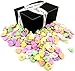NECCO Large Classic Sweethearts Conversation Hearts, 1 lb Bag in a BlackTie Box