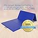 Cloud Mountain 4'x8'x2 Gymnastics Mat Folding Thick Panel Gym Mat Exercise Fitness Tumbling Mat with Handle Compatibility Hook & Loop Tape Martial Arts Yoga Cheerlanding Aerobics (Blue)