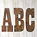 Farmhouse Rustic 6 Inch Flat Metal Letters And Numbers Wall Art Decor, Outdoor Country Rusted Steel Monogram Decorations, Welcome, Home, Joy, Wall Signs For Barn, Nursery, Living Rooms