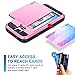 Vofolen Case for Galaxy S5 Case Hybrid Cover Galaxy S5 Wallet Case Shock Absorption Rubber Soft Bumper Armor Anti-Scratch Protective Shell with Slide Card Holder Slot for Samsung Galaxy S5 (Pink)