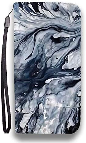 Marble Wallet Phone Flip Case - Vegan Friendly Leather | for iPhone, Huawei, LG, Google Pixel and Samsung Galaxy | with Phone Strap and RFID Protection (iPhone X/Xs)