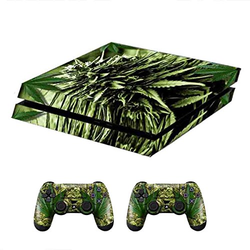 Skins for PS4 Controller - Decals for Playstation 4 Games - Stickers Cover for PS4 Console Sony Playstation Four Accessories Faceplate with Dualshock 4 Two Controllers Skin -Skunk Bud
