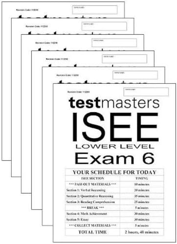 Test Masters - ISEE Lower Level Exam Pack