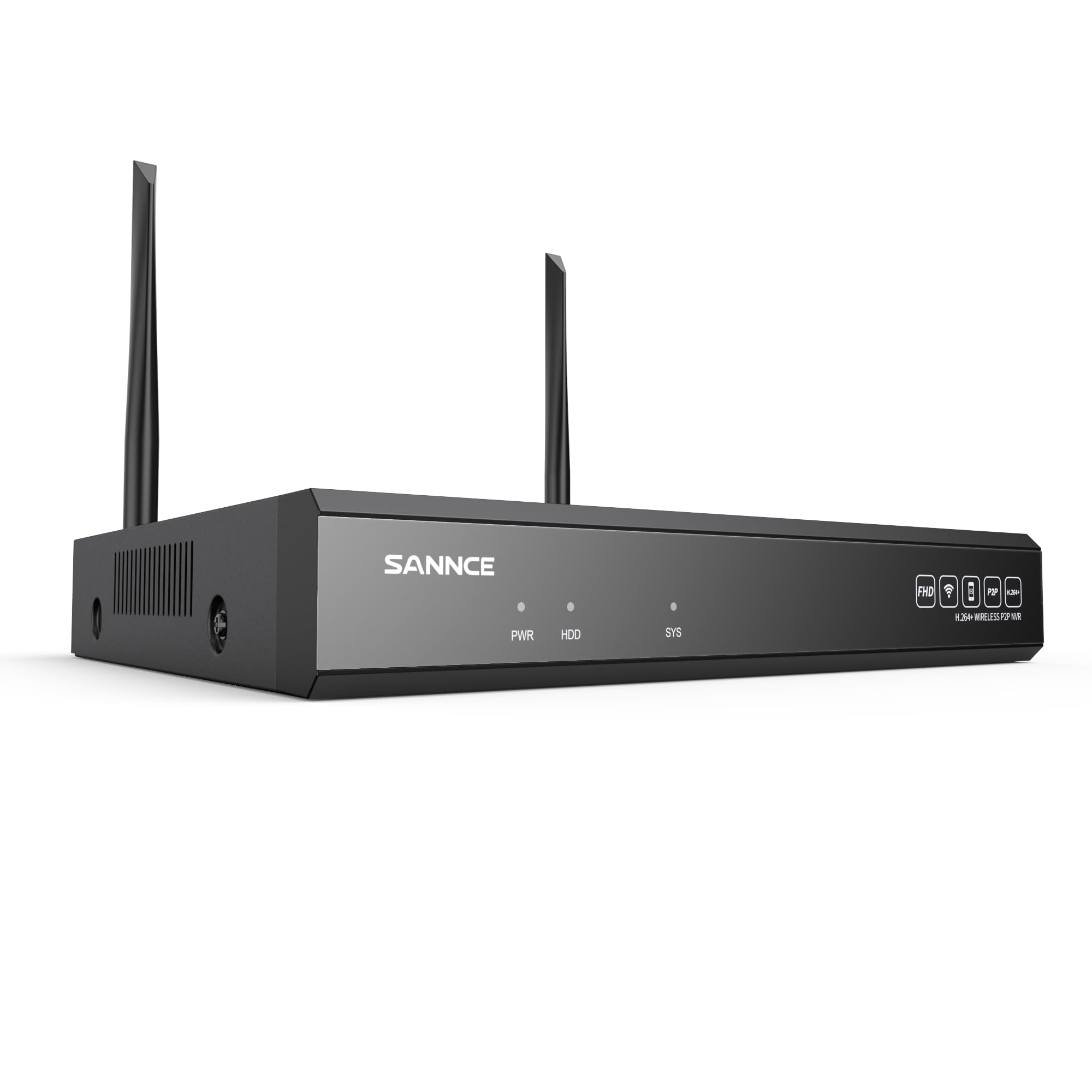 SANNCE 5MP NVR 10 Channel for Wireless Security Camera Systems, WLAN CCTV Box Network Video Recorder, H.264+ 2-Way Audio, Works with Alexa, Dual WiFi, NO HDD
