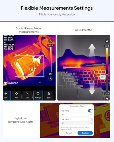 Hikmicro Minie Thermal Camera iPhone & Android, 192 * 192 SuperIR Resolution, Thermal Imaging Camera No Battery for Phone/Tablet, USB C/Lightning Port,Support iPhone 15/16/17 iOS