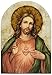 Raakens Sacred Heart of Jesus Christ Icon 7 Inch Wood Arched Plaque