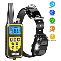 YISENCE Dog Training Collar, Dog Shock Collar with Remote 2500FT Shock Collar for Dogs IPX7 Waterproof Rechargeable w/Beep 99 Levels Vibrate Shock Modes Shock Collar for Small Dogs Medium Large Dogs