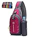 Peicees Chest Crossbody Sling Backpack Bag Travel Bike Gym Daypack for Women Men
