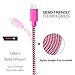 Micro USB Charging Cable, Pofesun 3-Pack 6ft High Speed Nylon Braided Android Charging Cables Compatible Samsung Galaxy S7 S6 Edge, Sony, Motorola, HTC, LG Android Tablets and More(Pink/Purple/Rose)