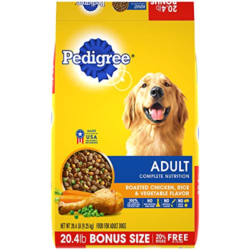 PEDIGREE Adult Complete Nutrition Roasted Chicken, Rice & Vegetable Flavor Dry Dog Food; 100
