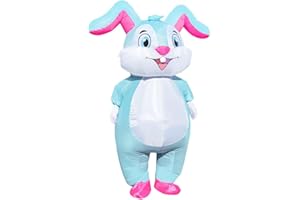 MROMT Bunny Inflatable Costume Easter Bunny Costume Adult Rabbit Blow Up Suit Inflatable Rabbit Costume for Adults