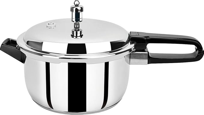 Pristine Induction Base Stainless Steel Pressure Cooker, 7 L, Silver