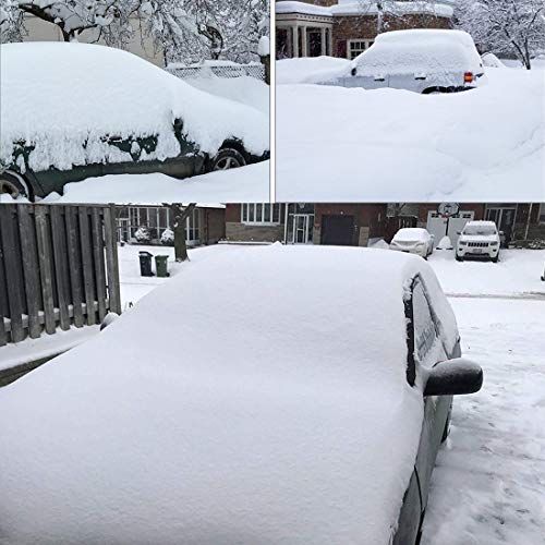 Big Hippo Car Snow Cover, Thickness Car Side Window Snow Cover for Snow, Ice, Frost, UV Full Protection- Winter Auto Snow Ice Cover Universal Fit for Most Vehicle (2 Pack)