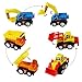 jerryvon Toy Cars Mini Pull Back Vehicle Toys for Egg Fillers Assorted Race Car Construction Trucks Excavator Toy Play Set Party Favors for Kids, 12 PCS