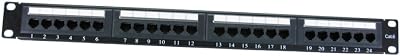 World of Data 24 Port CAT6 Rack Mountable Patch Panel 1U T568A/B Easy Install