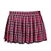 ADORNEVE Women Role Play Costume Mini Plaid Skirt Sexy Schoolgirl Lingerie