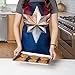 Captain Marvel Kitchen Apron - One Size Fits Most - Super for Avengers Fans Who Like to Bake and Cook - Polyester