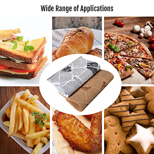 100 Pcs Wax Paper Sheets Sandwich Wrapping Paper，Greaseproof Wrap Paper