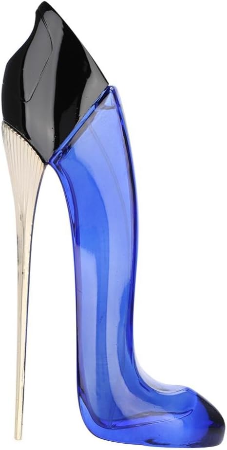 blue high heel perfume