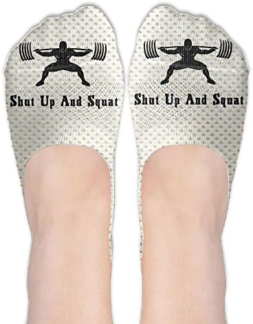 Shut Up And Squat Low Cut Socks Non Slip Hidden Socks For Woman's