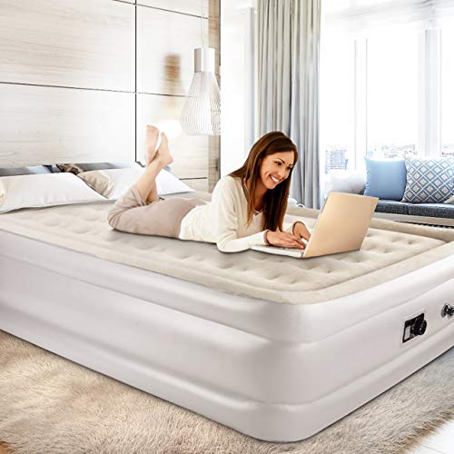 image for TOPELEK Homitt Queen Air Mattress，Inflatable Blow Up Air Mattress wi