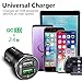 Quick Charge 3.0 Car Charger, JSAUX Dual USB Fast Car Adapter Compatible with Samsung Galaxy S8 Plus Note 9 8 S7 Edge, iPhone Xs Max XR X 8 7 6S 6 Plus, iPad Air 2 Mini, LG G5 G6 V20, Mote Z Z2