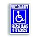 Solar Graphics USA Handicap Decal Sticker - Wheelchair Lift 8 Ft for Handicapped Van, Bus, Vehicle with Disability Lift - 4 x 6 inch
