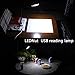 LEDNut Mordern USB Reading Lamp Dimmable USB Light for Computer/Keyboard/Notebook/Laptop/PC with Flexible Gooseneck and 3 brightness (Black)