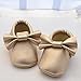 Voberry® Infant Baby Girls Tassels Bowknot Sneakers Soft Sole Anti-Slip Prewalker Toddler Moccasins ( 0~6 Month, Gold)
