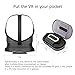 Folded pocket 3D VR Glasses, XIAOKOA Portable 3D Virtual Reality Headset Glasses Game Box with VR Remote Adjust Video Movie for Apple iPhone 6 6S Plus 5S SE 5 Samsung Galaxy s5/s6/note4/note5