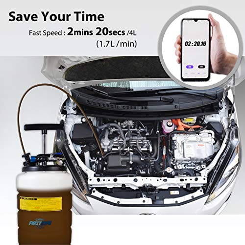 FIRSTINFO 15 Liter Pneumatic Manual Fluid Extractor/Vacuum Oil Pump Includes 6.6 ft Long Silicon