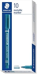 Staedtler Metallic Marker Blue Pack of 10 – Opaque Writing on Light/Dark Paper view 2