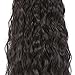 AMELI Kinky Straight Synthetic Ponytail Clip in Hair Extensions One Piece Soft Silky for Women Fashion and Beauty (20inch-Claw, 1B)