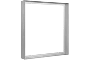 FOLKOR Floating Frame for 30x30 Canvas Painting, DIY Metal Canvas Frame with 1.5 Inch Deep for Oil Paintings Art Prints Artwork, Floater Frame for Landscape Portrait Living Room Wall Decor (Silver)