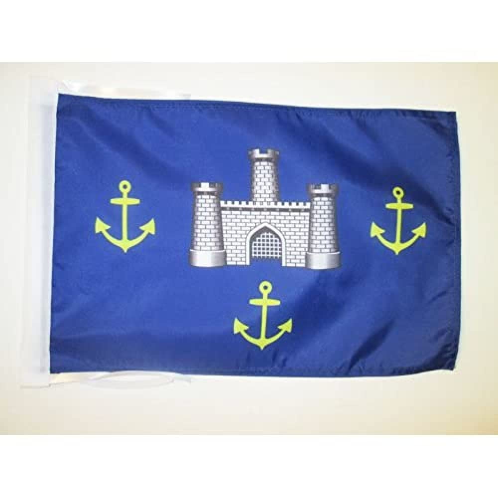 AZ FLAG - Isle of Wight Old Flag - 18'' x 12'' - 100% Polyester Isle of Wight - England Small Banner with Two Cords - Fade Resistant - Vivid Colors - 18x12 in - 45x30 Cm