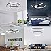 UNITARY Brand Modern Black Acrylic Remote Control Nature White and Warm White Dimmable LED 3 Rings Dining Room Kitchen Pendant Light Max 90W Painted Finish