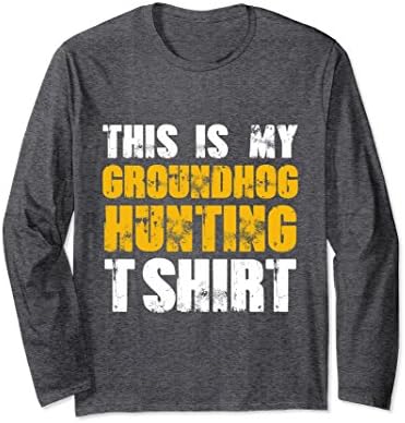 Unisex This Is My Groundhog Hunting T-Shirt Large Dark Heather
