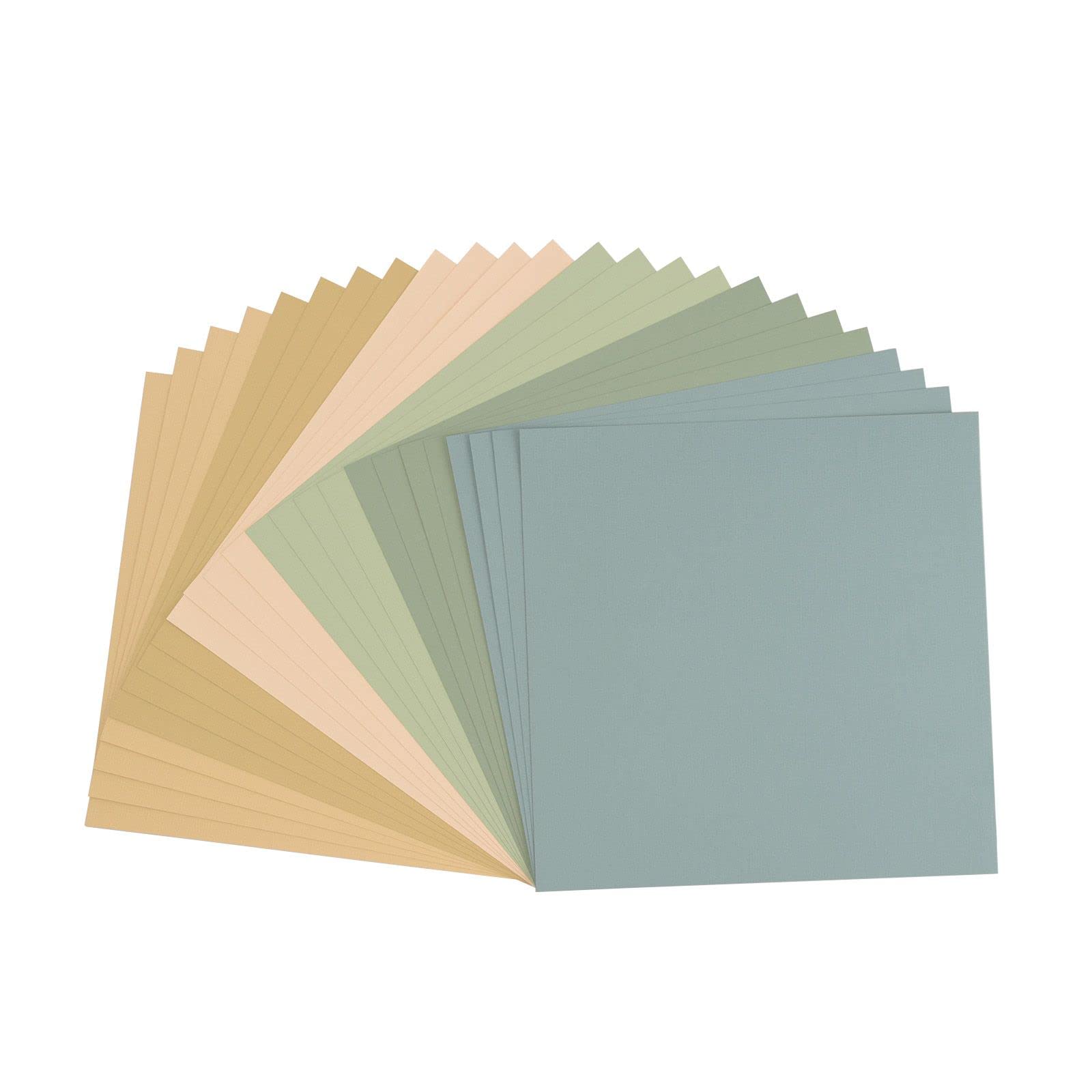 Florence Cardstock Textured Multicoloured - Coloured Card Making Supplies 12 x 12 inch - Beach - 24 Sheets - Coloured Paper for Scrapbooking, Card Making and Other Paper Crafts - 216 GSM