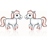Horse Stud Earrings for Women - 925 Sterling Silver Horse Earring Cute Pony Earrings Hypoallergenic Little Horse Earring Horse Animal Jewelry Gift
