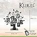 Klikel Family Tree Picture Frame Stand with 6 Hanging Photo Picture Frames - Medium Metal Tree 12 X 11 - Holds 6 Ornamental 2x3 Frames
