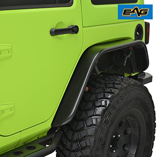 EAG 0718 Jeep Wrangler JK Fender Flares Set of 4 with LED Amber Side